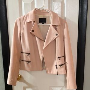 Banana Republic Blush Pink Motorcycle Jacket